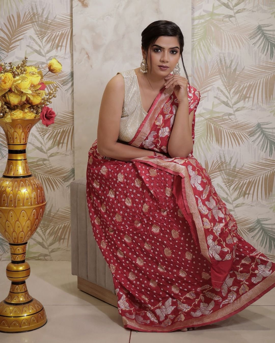 Silver Gold Banarasi Saree